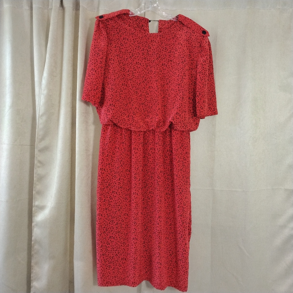 Vintage 80's Sheena Floral Dress Size 18p